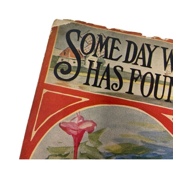 1910 Someday When Your Heart Has Found Its Mate Large Sheet Music - Picture 6 of 9